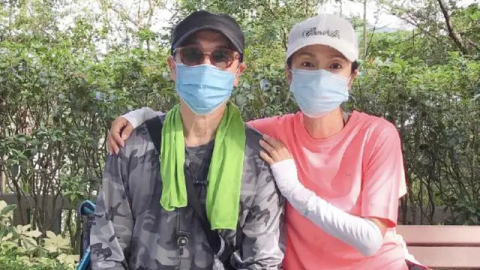 七旬刘松仁与米雪登山跑步 面容消瘦精神矍铄脱离拐杖